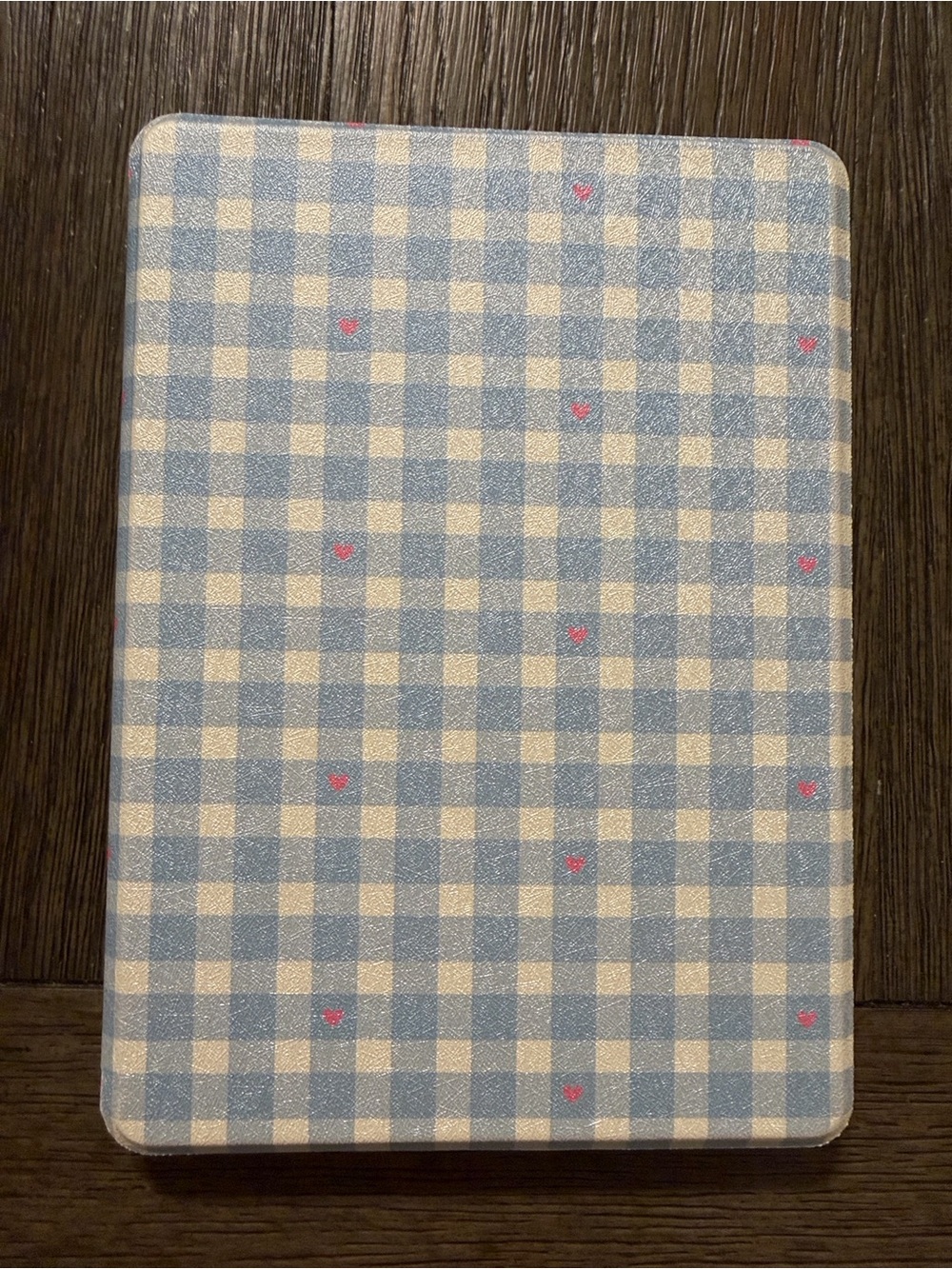 Page the Shop - Kindle Paperwhite Checkered Folio Case Blue & Beige